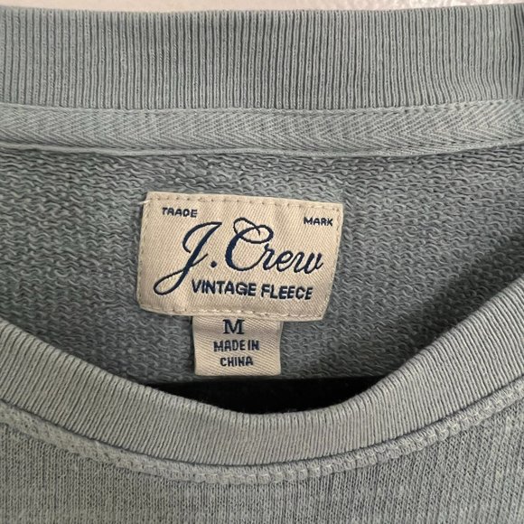 J.Crew Crewneck Pullover in Vintage Cotton Terry, Sounds Blue, M - Picture 4 of 4